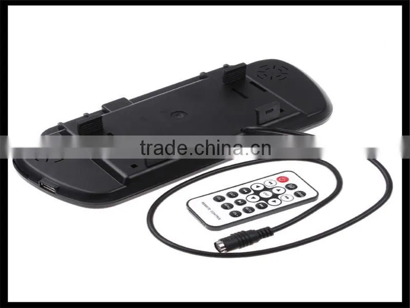 7 inch tft lcd rearview car mirror monitor with 2 video inputs