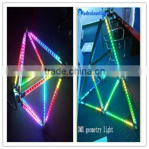 DMX 3D geometry meteor tube lights