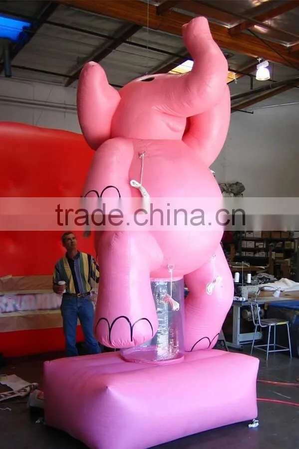 inflatable pink elephant