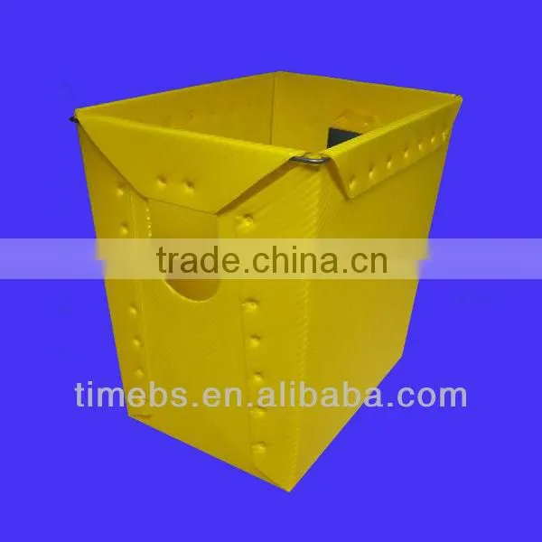 Collapsible corrugated plastic bins
