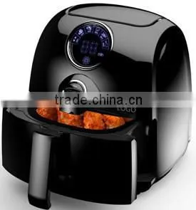 CE/CB/GS 2.5L 1500W home used LCD display square electric hot air fryer without oil