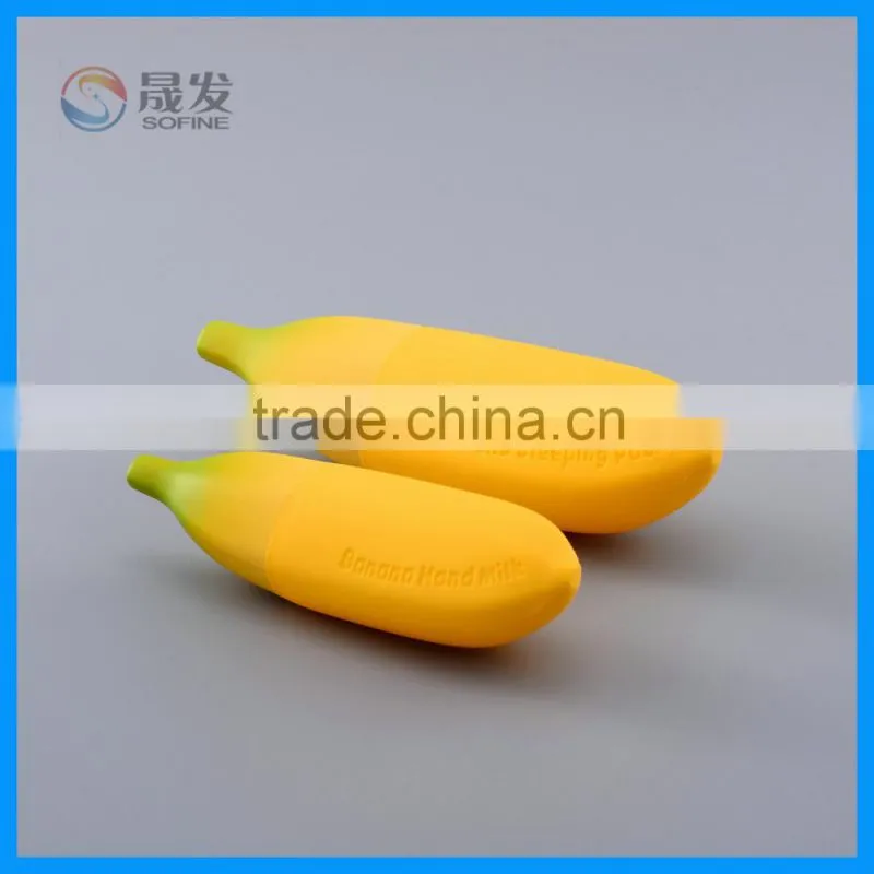 Cucumber shape cosmetic skin lotion bottle