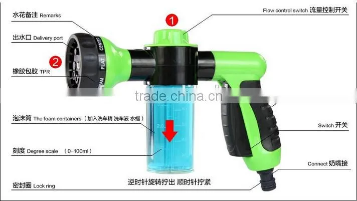 hot sale water gun for car wash car washing water gun water jet gun for car washing