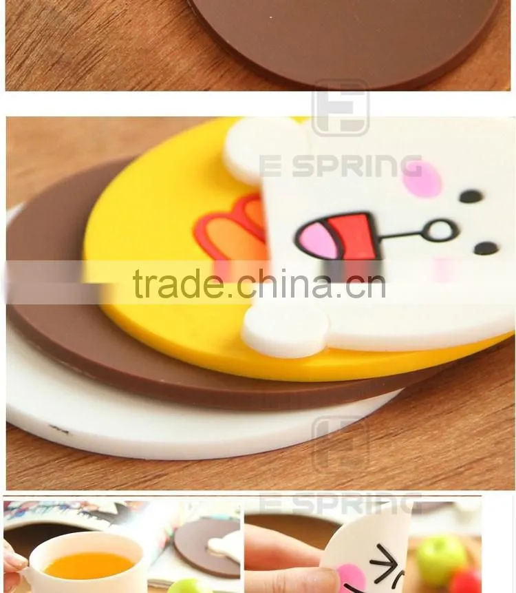 Kitchen Accessories Cute Anime Silicone Coffee Placemat Cartoon Drink Coaster Cup mat
