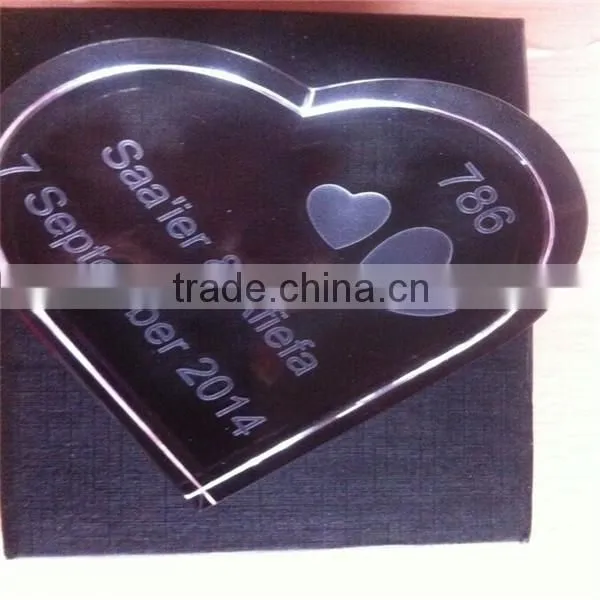 2015 new product & hot sale crystal heart paperweight