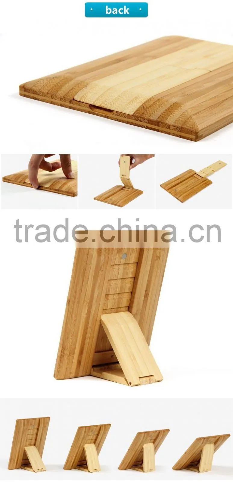 Wholesale Bamboo Mobile Phone Stand Wood Stand for iPad with 4 Hidden Slots