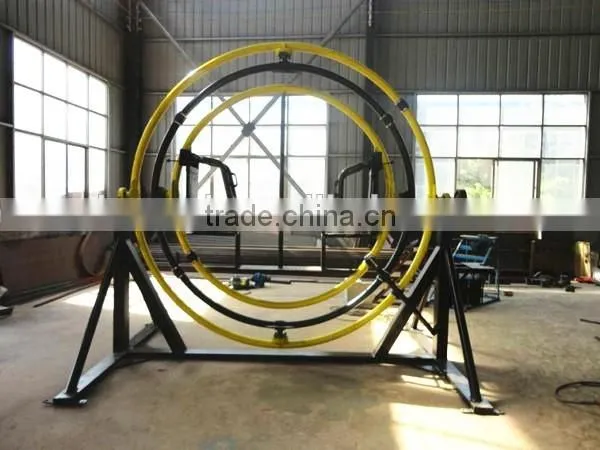 China mini thrilling rides attractive equipment trailer amusement rides human gyroscope for sale