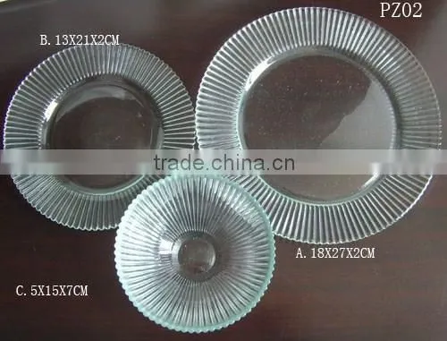 Tableware dinner glass bowl and plat wholesale