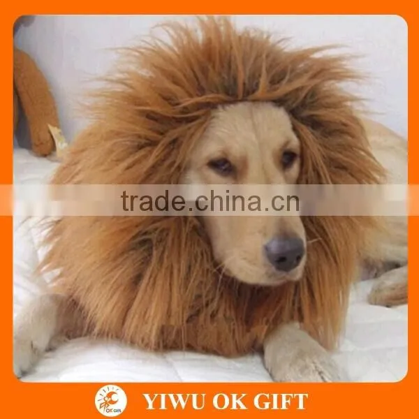 Amazon hotsale Dog Lion Mane Costume Decoration Wigs Party Fancy Furry Hairs
