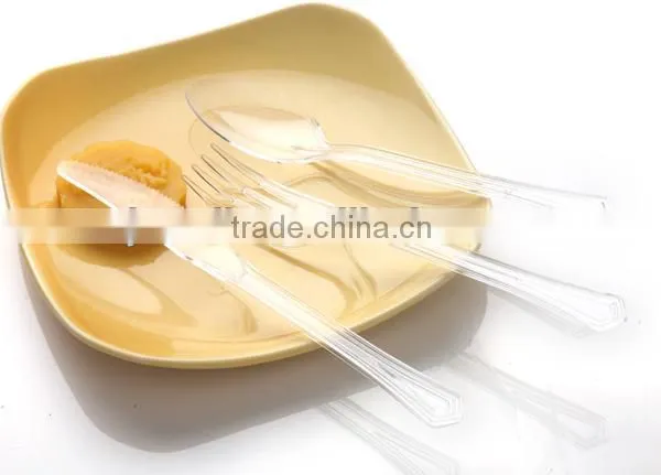 plastic cutlery set,yellow plastic cutlery