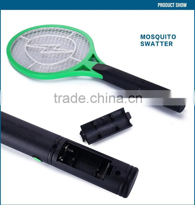 Hot new products 2 *1.5V AA battery electronic mosquito swatter CE ROHS