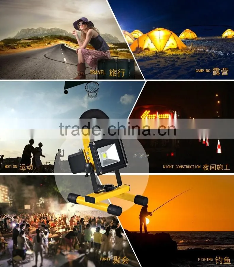 Portable outdoor plaza for LED charging light projection lamp