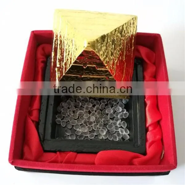 Gold color Energy quantum pyramid, OEM is availiable