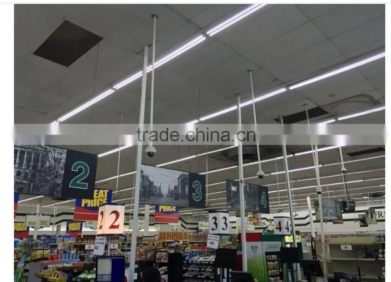 t12 8ft one pin led tube light 45w 120lm/w ac100-277v clear/frosted cover