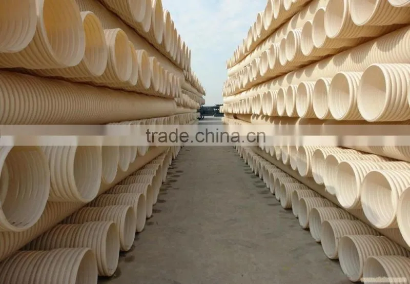 Low cost pvc drainage pipe pvc-u double wall corrugated pipe for drainage system