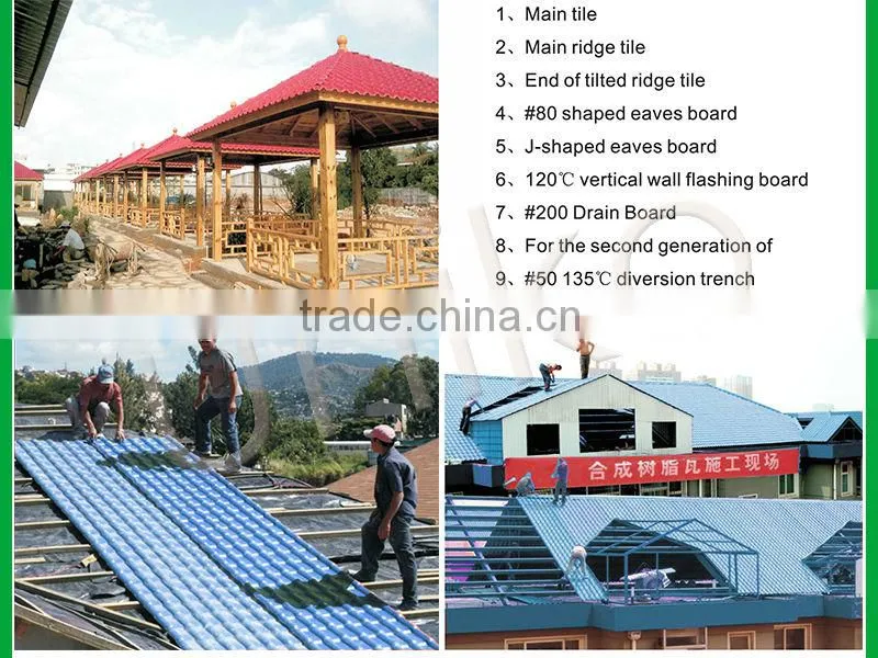 multi color flame resistant composite high quality black natural roofing slate synthetic resin tile for house