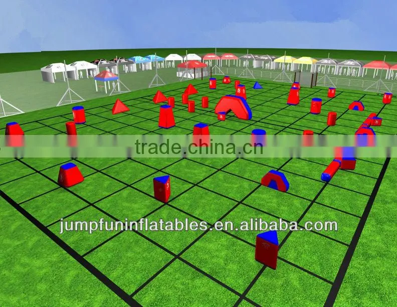 Big size customized outdoor paintball arena/inflatable paintball field