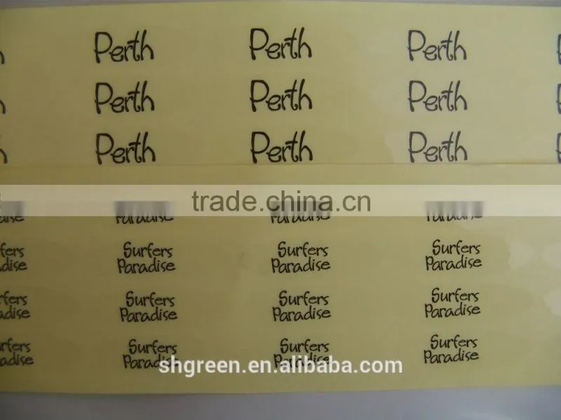 Transparent PVC/PET sticker for keramics