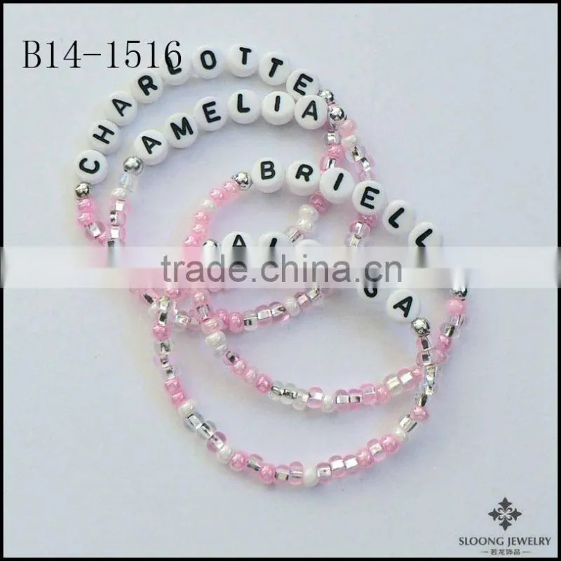 New products 2014 Bead Bracelet Beaded Jewelry PERSONALIZED Name Bracelet