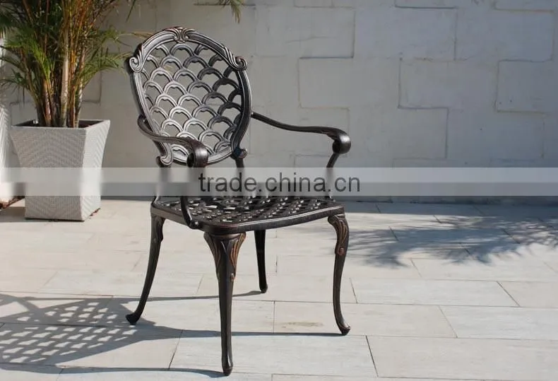 New Design Patio Furniture Cast Aluminum Bistro Table Set Outdoor Furniture