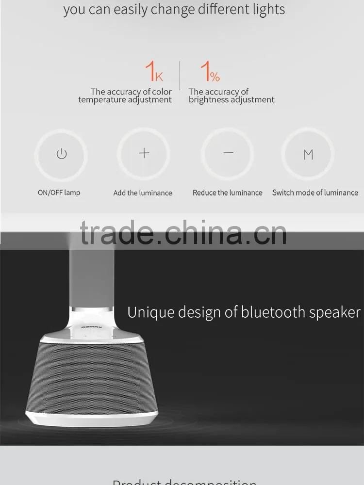 REMAX wireless bluetooth speaker with LED light for smartphone