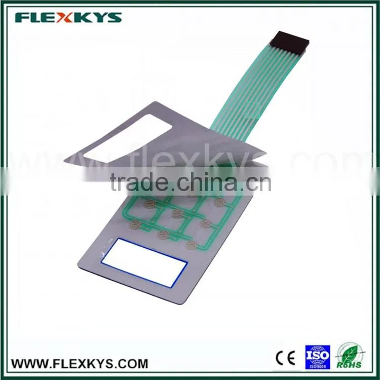 Hot selling embossing key poly dome tactile feedback membrane keypad
