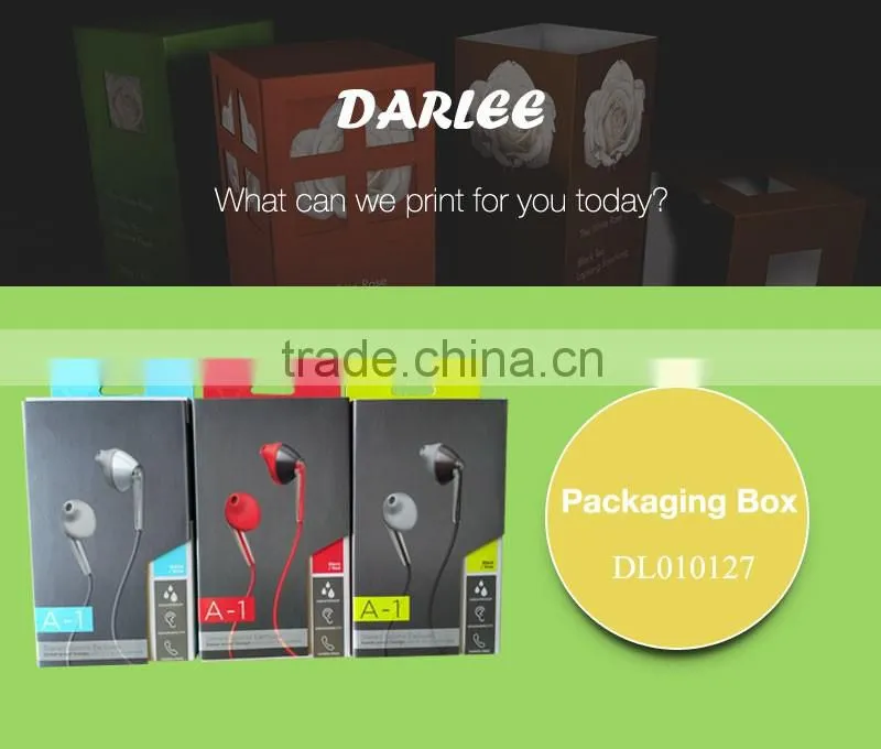 Hot sale magnetic closure clamshell packaging headset earphones box