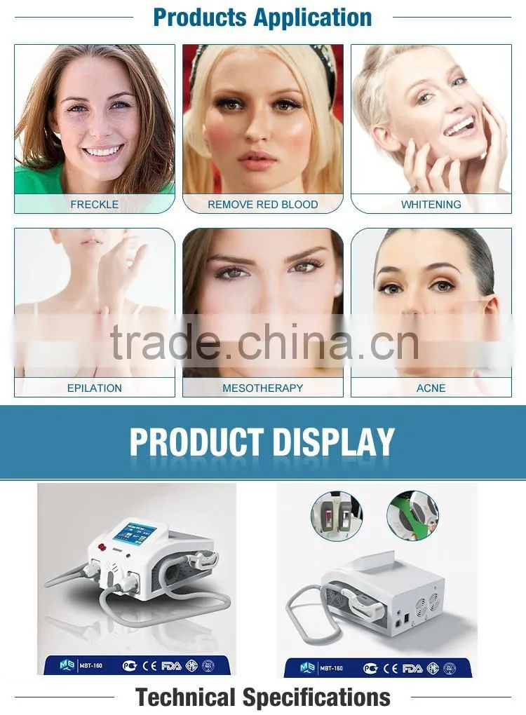 Two handles IPL RF Elight SHR beauty machine for beauty salon treatment for face and body