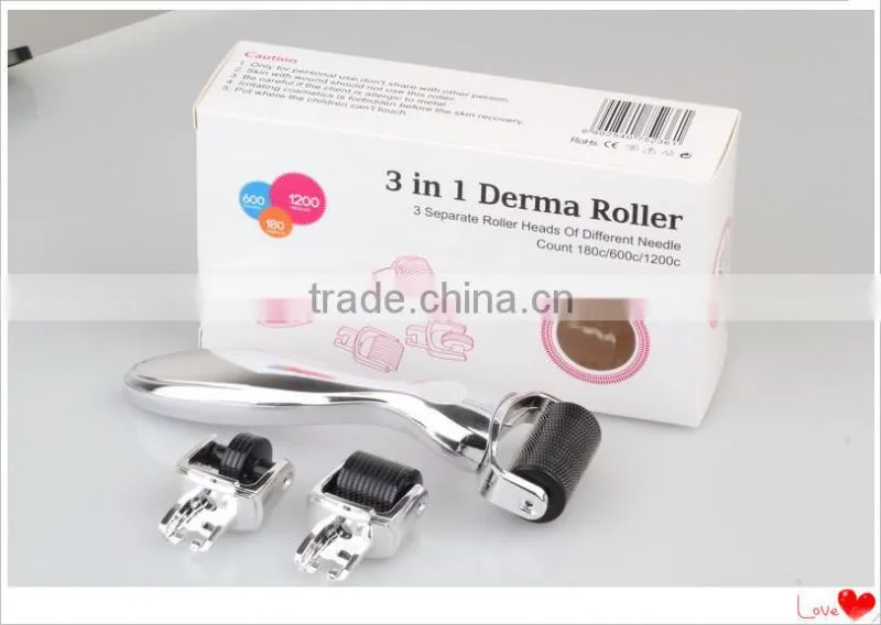 GTO original manufacture wholesale 3 in 1derma roller for eye, face and body use