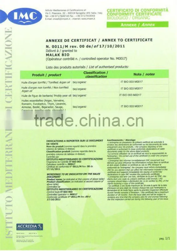 Argan oil wholesale