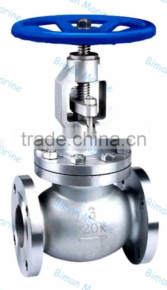 Marine Flanged Globe Valve Drawing