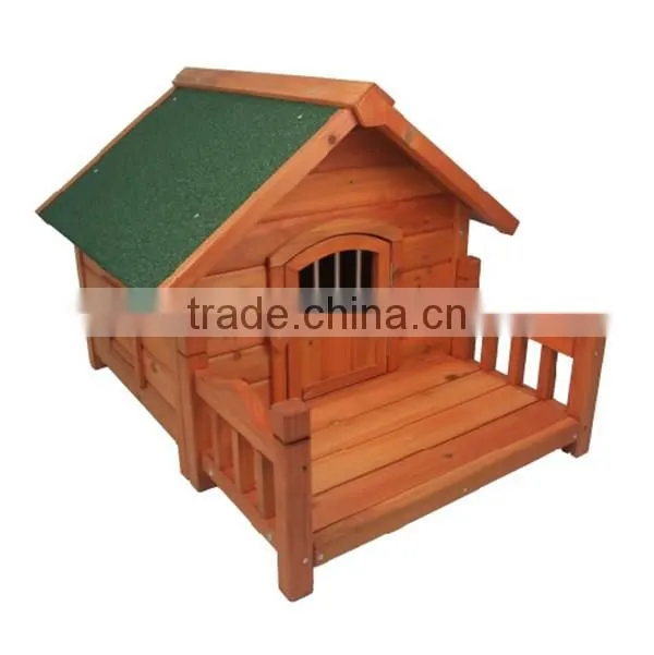 large outdoor wooden chicken coop house with bitumen roof