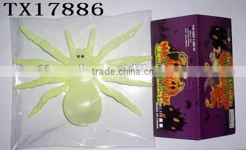 fluorescent toy spiders, realistic rubber toy spider