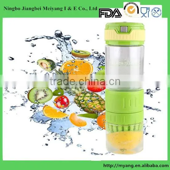 Lemon juicer glass bottle/Transparent Fruit Juicer glass Lemon Bottle /subzero glass water bottle