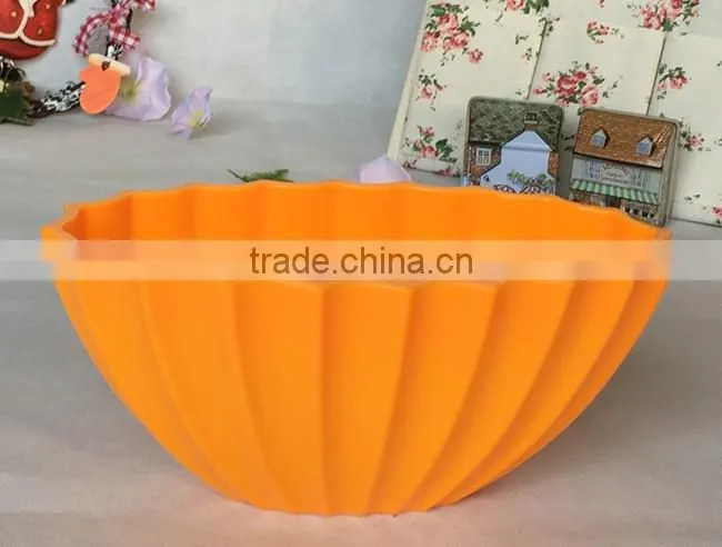 New design attractive shell type colorful decorative plastic plant pots