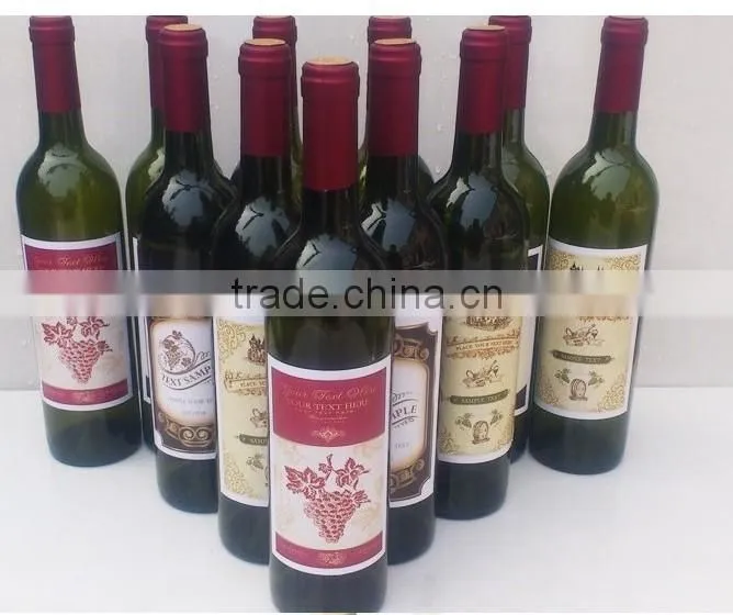 Red wine glass bottle colorful glass bottle