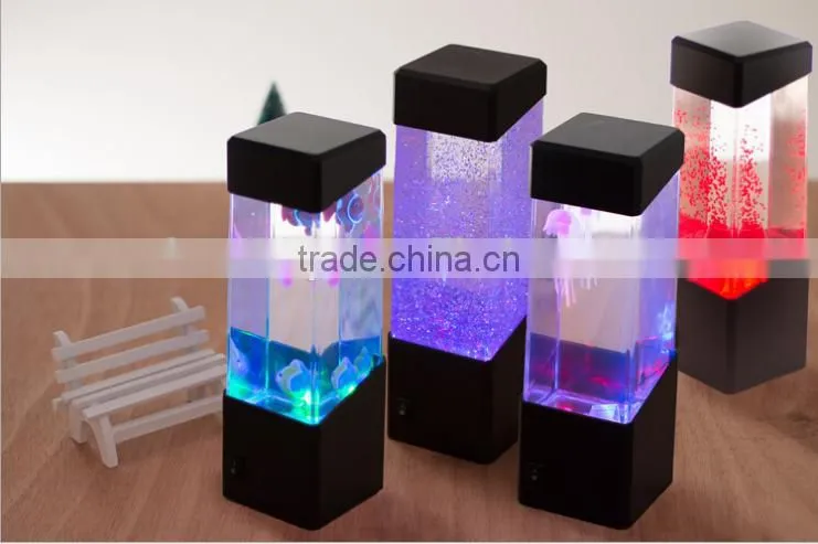 LED Colorful Crystal glass Lamp, Jellyfish Lamp/ Volcano Light/Flash Jelly Lamp