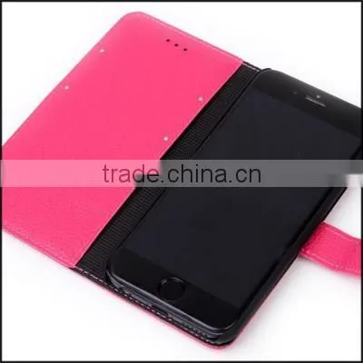 Lichee pattern phone case PU leather case flip leather holster for iphone6