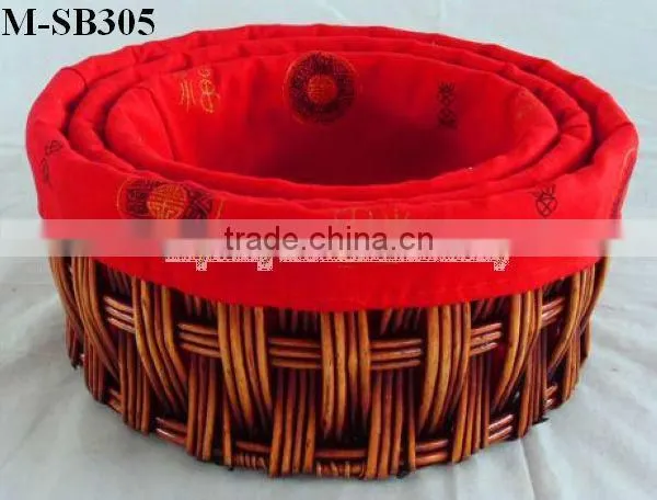 wicker baskets with liner