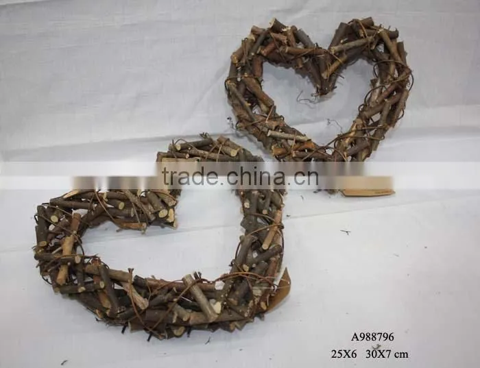 wood twig heart for hanging decoration