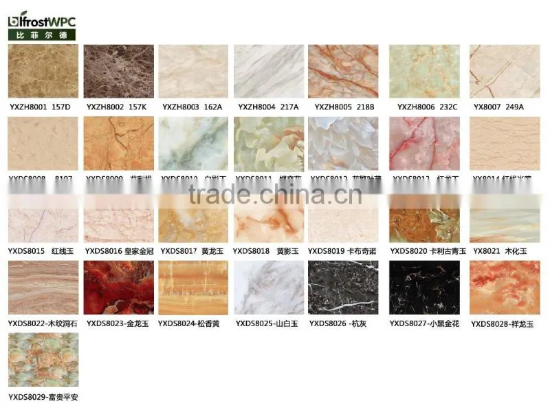 Decorative wall panels composite tile marble stone, Wall Cladding Marble texture UV board