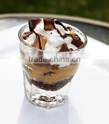 High Quality clear glass ice cream cup
