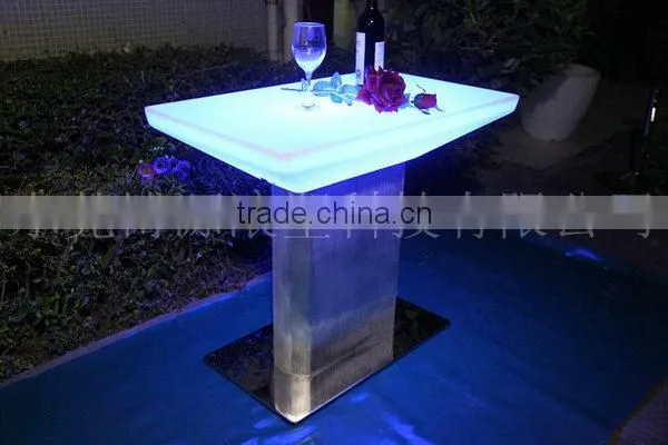 illuminated LED bar table and chair funiture, led bar counter for festival using