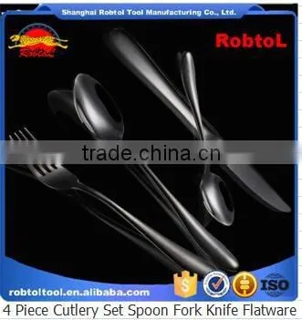 4 Piece Cutlery Set Spoon Fork Knife Flatware Dinning Dinnerware Tableware Stainless Steel