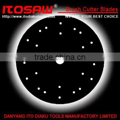 ITO-B-30 Mower blade for Grass trimmer blade SK-5 material size from 230mm to 600mm, thickness from 1.0mm to 3.0mm