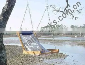 Single Rope Porch Cushioned Single Hammock Swing