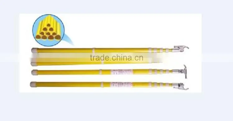 8-12M Telescopic Hot Stick/ Fiberglass High Voltage Operating Rod Stick MADE IN CHINA
