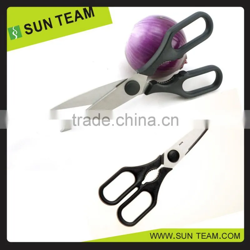 SK025 Hot-sell 8-1/4" german steel kitchen scissors with bottle opener