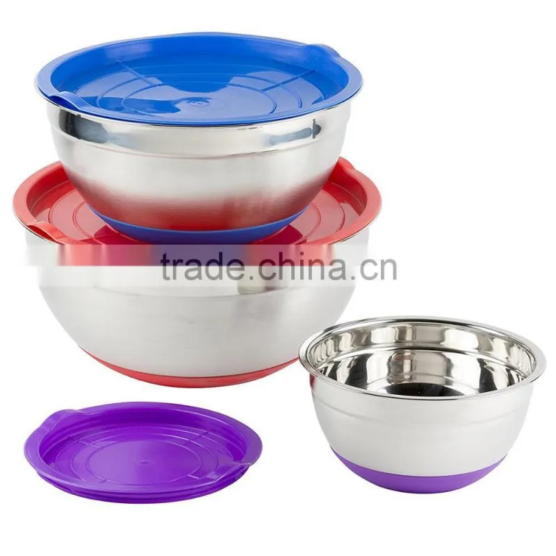Cheap Mixing Silicone Mixing Bowls Stainless Steel Kitchen Tools