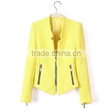 White /Black Fashion Womens Coat Sexy Ladies Zipper Irregular Blazer Jacket Suit